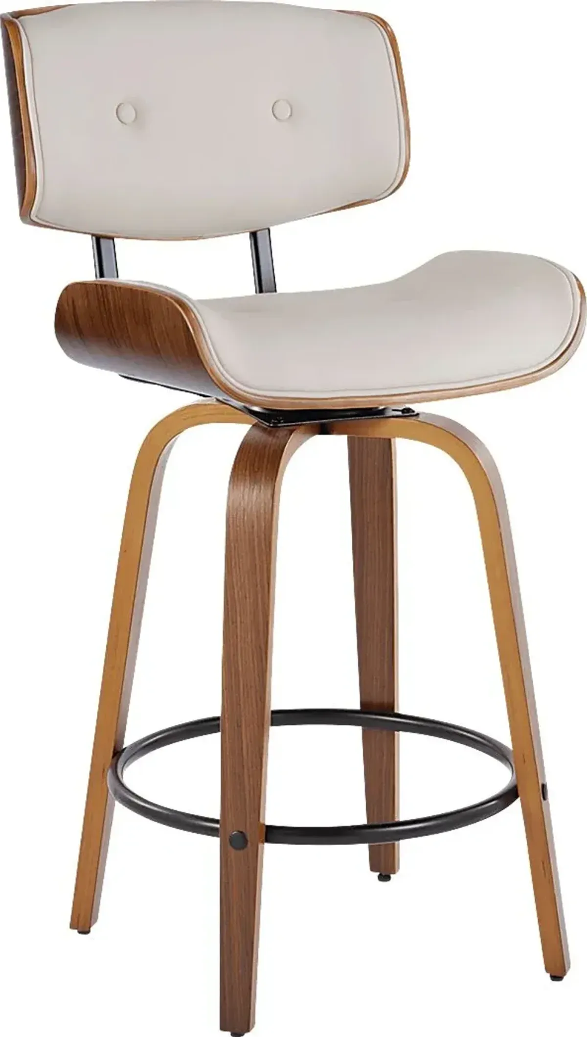 Tesshire II Cream Swivel Counter Height Stool, Set of 2