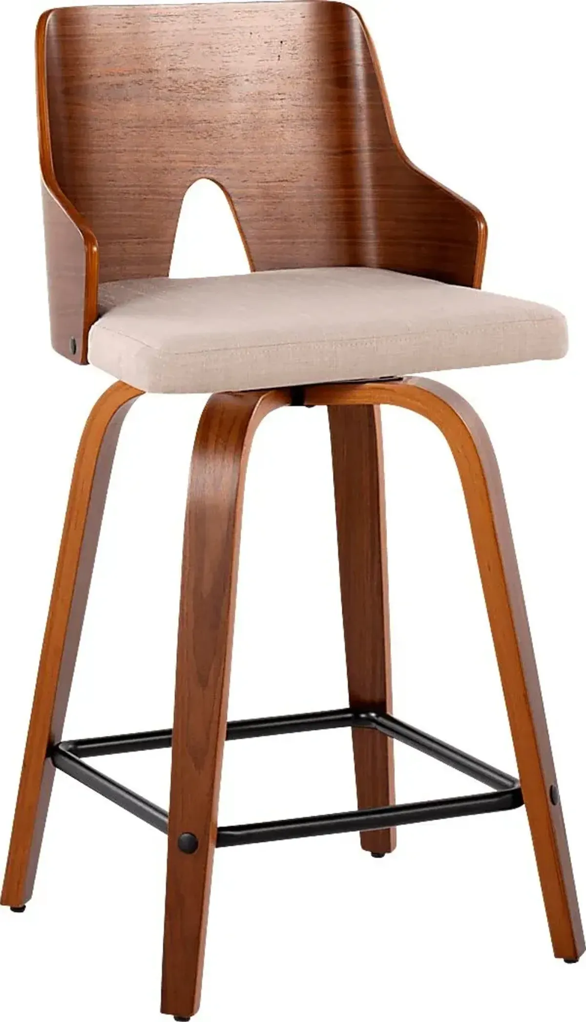Zennia V Beige Counter Height Stool, Set of 2