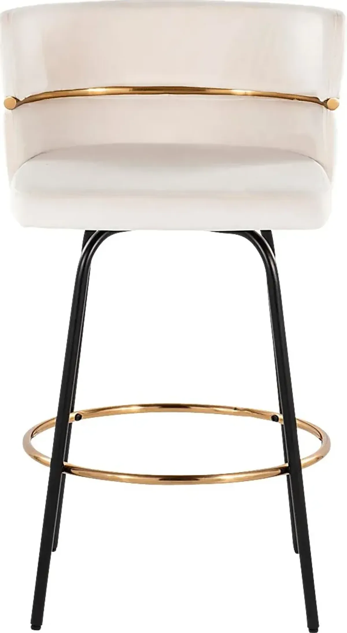 Percivale V Cream Swivel Barstool, Set of 2