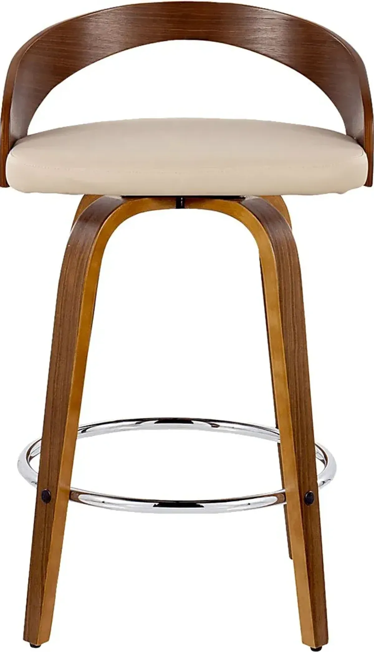 Zykan V Cream Swivel Counter Height Stool, Set of 2