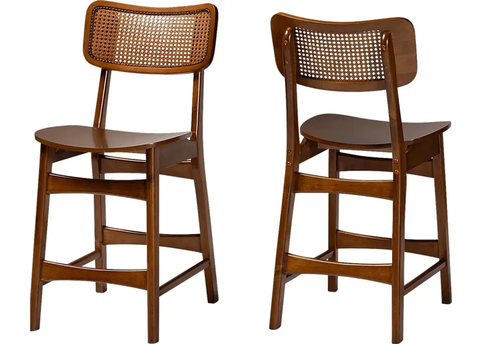 Bolgiano Walnut Brown Counter Stool, Set of 2