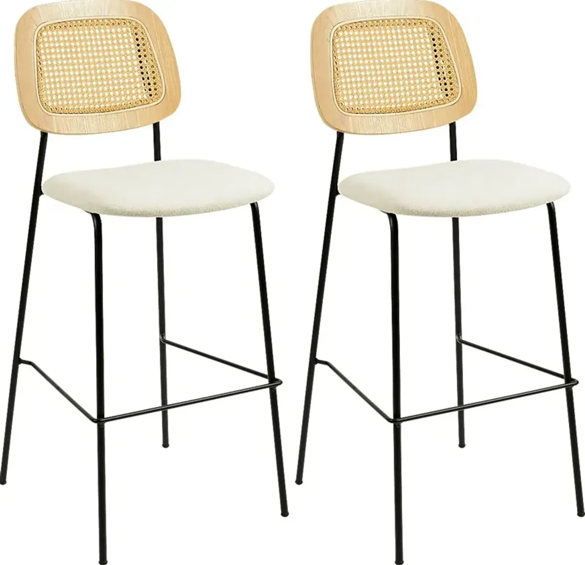 Cushendall Natural Counter Stool, Set of 2