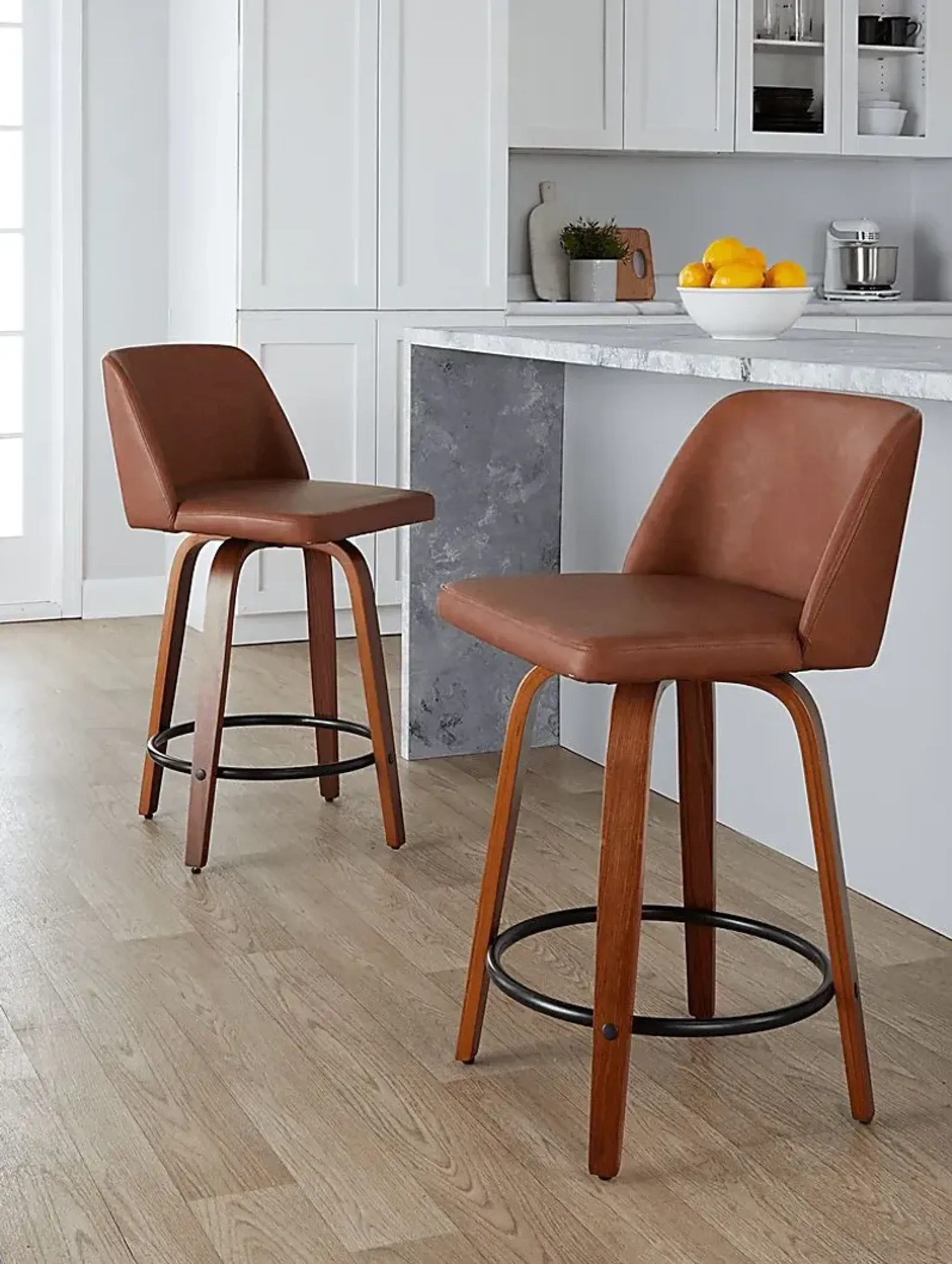 Wymering Vii Camel Swivel Counter Height Stool Set Of 2 Rooms To Go ...