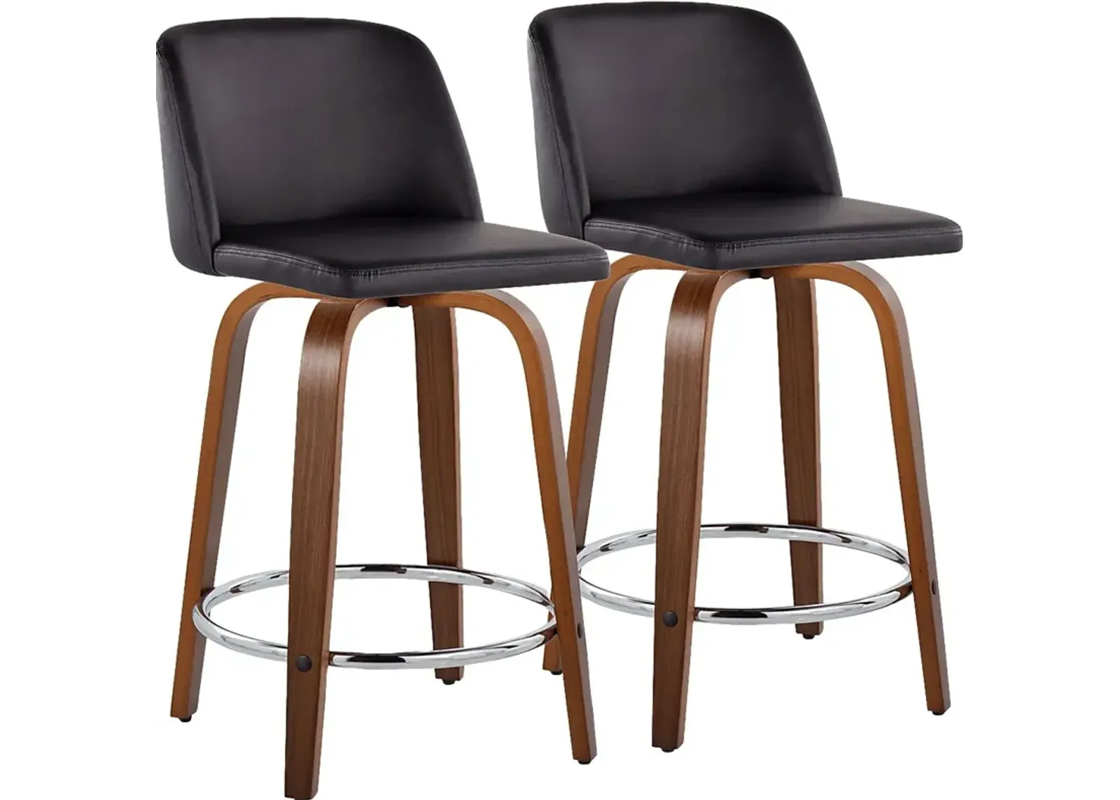 Wymering IX Black Swivel Counter Height Stool, Set of 2