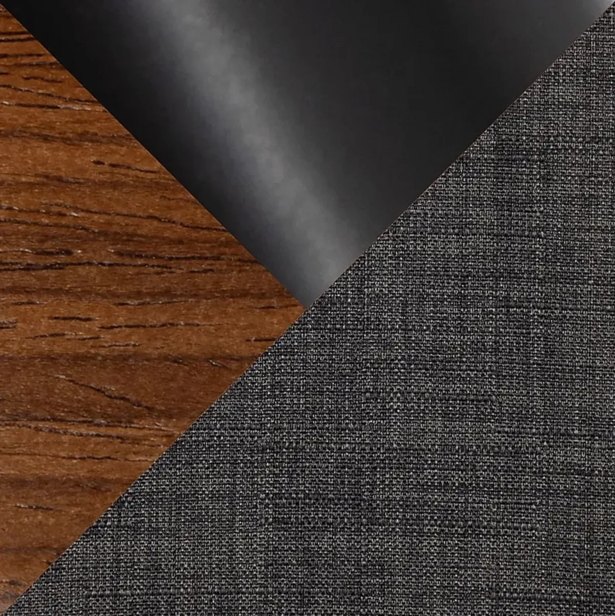 Towton II Charcoal Swivel Counter Height Stool, Set of 2