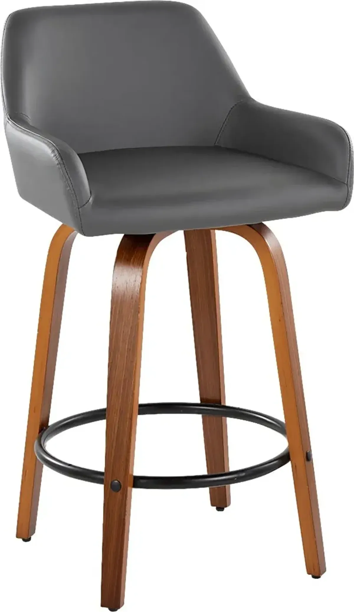 Rimcrest VI Gray Swivel Counter Height Stool, Set of 2