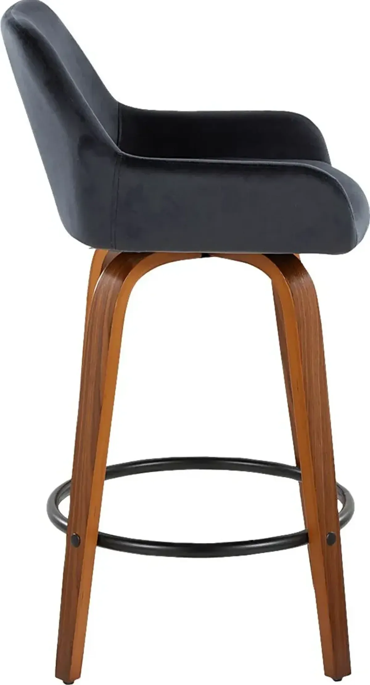 Rimcrest VI Black Swivel Counter Height Stool, Set of 2