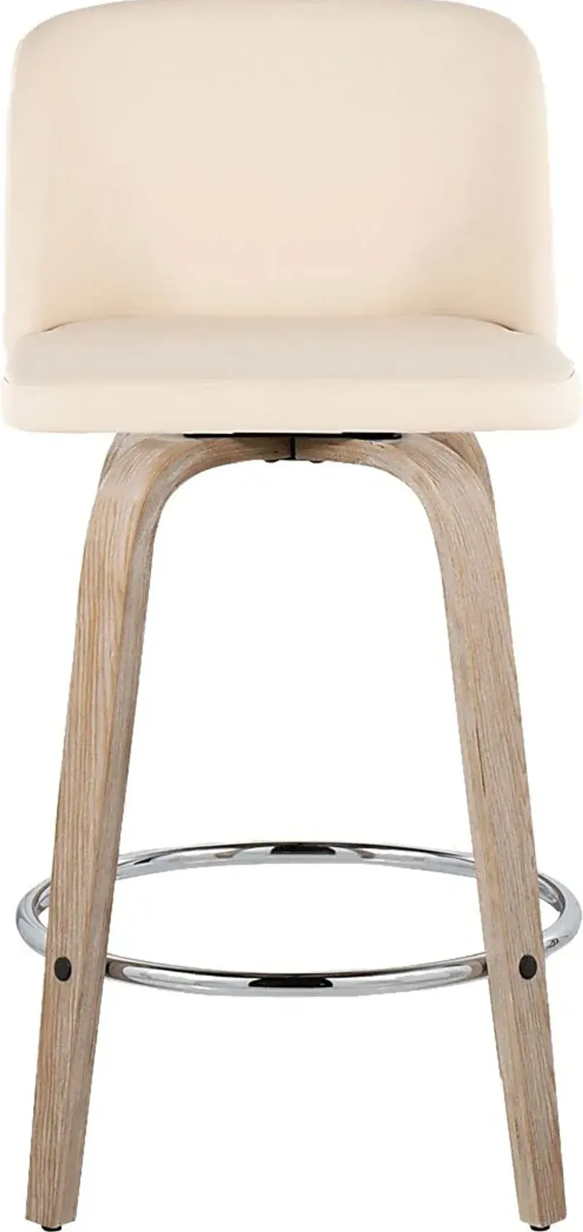 Wymering XII Cream Swivel Counter Height Stool, Set of 2