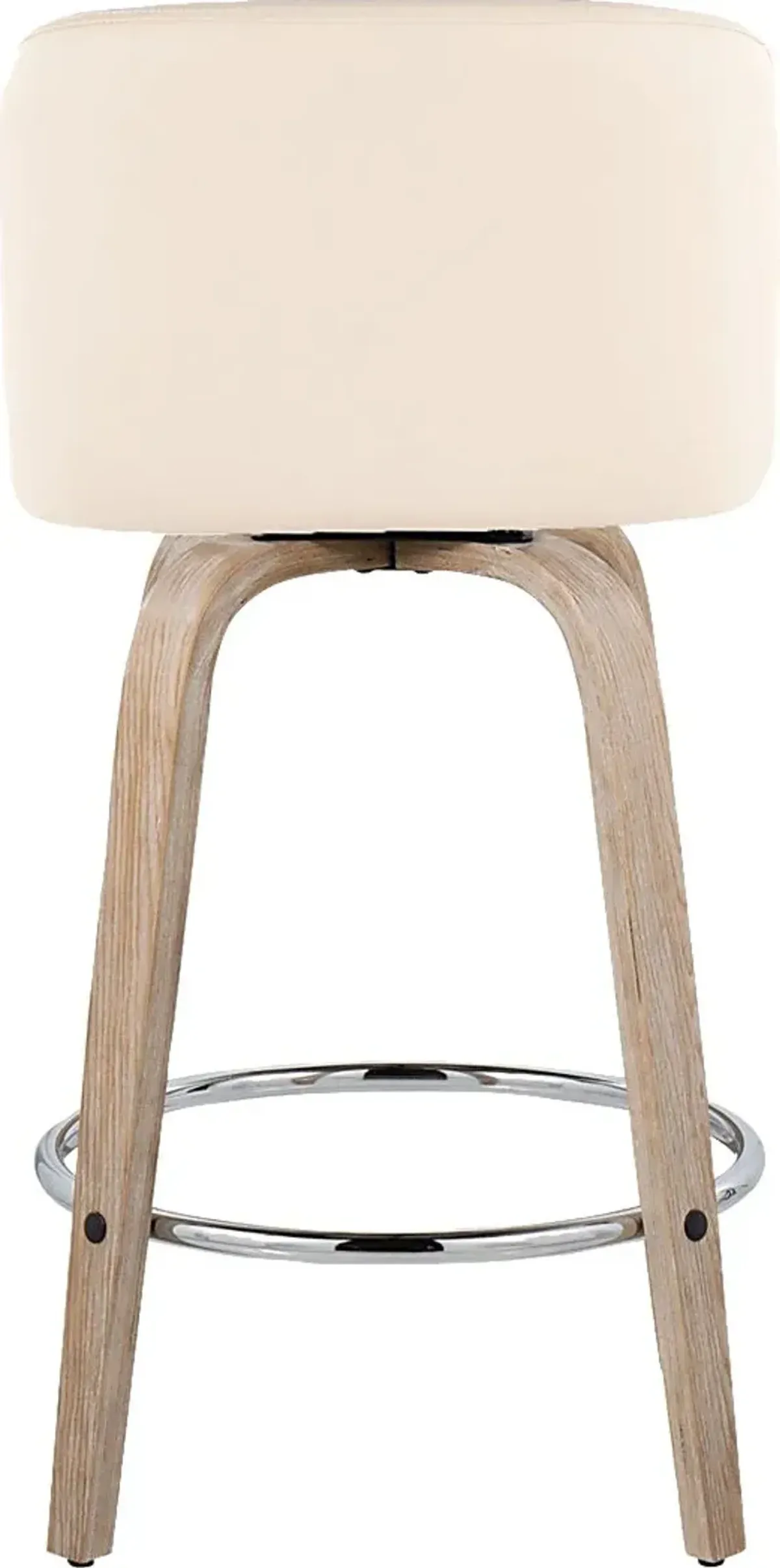 Wymering XII Cream Swivel Counter Height Stool, Set of 2