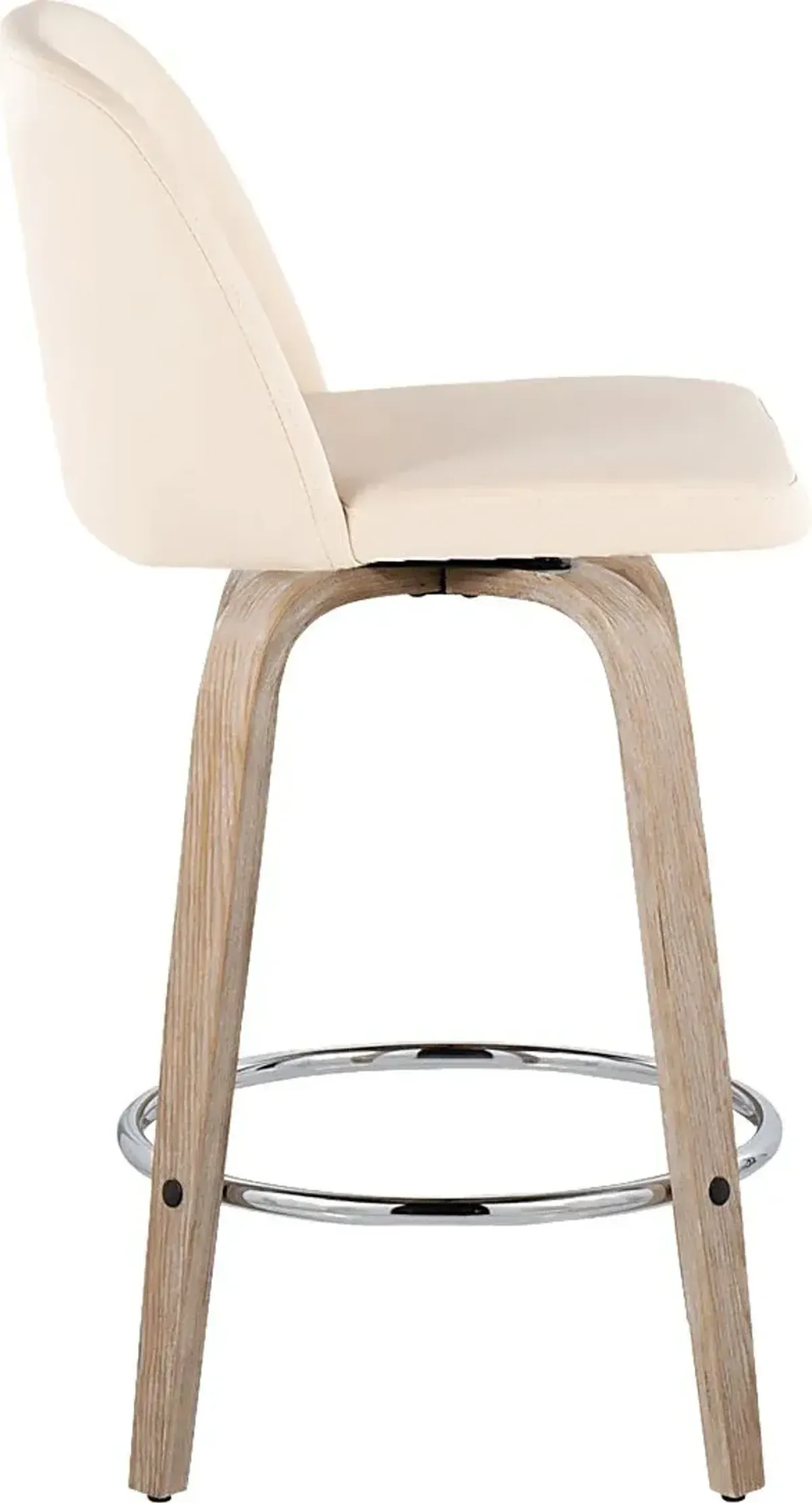 Wymering XII Cream Swivel Counter Height Stool, Set of 2