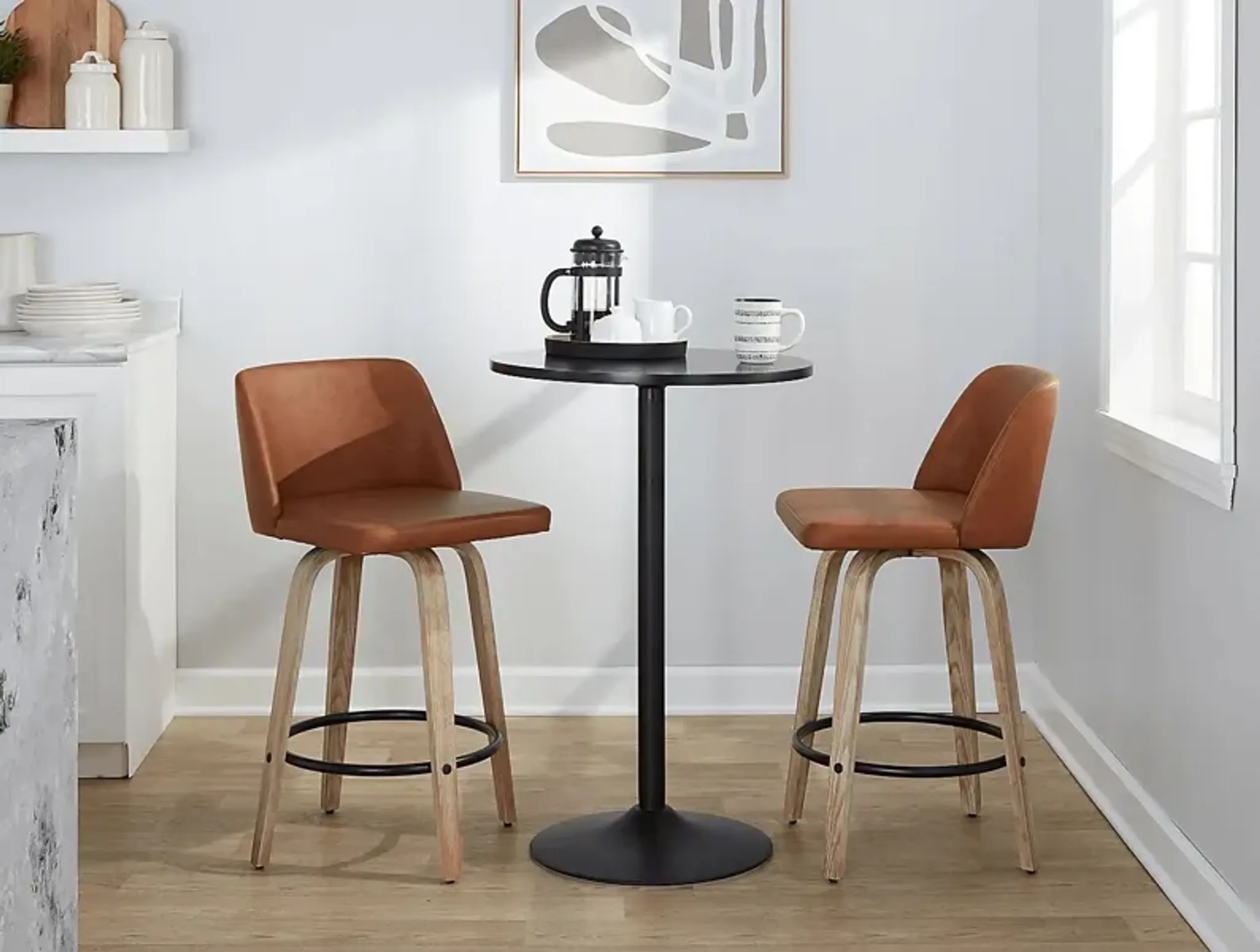 Wymering Xiv Camel Swivel Counter Height Stool Set Of 2 Rooms To Go ...