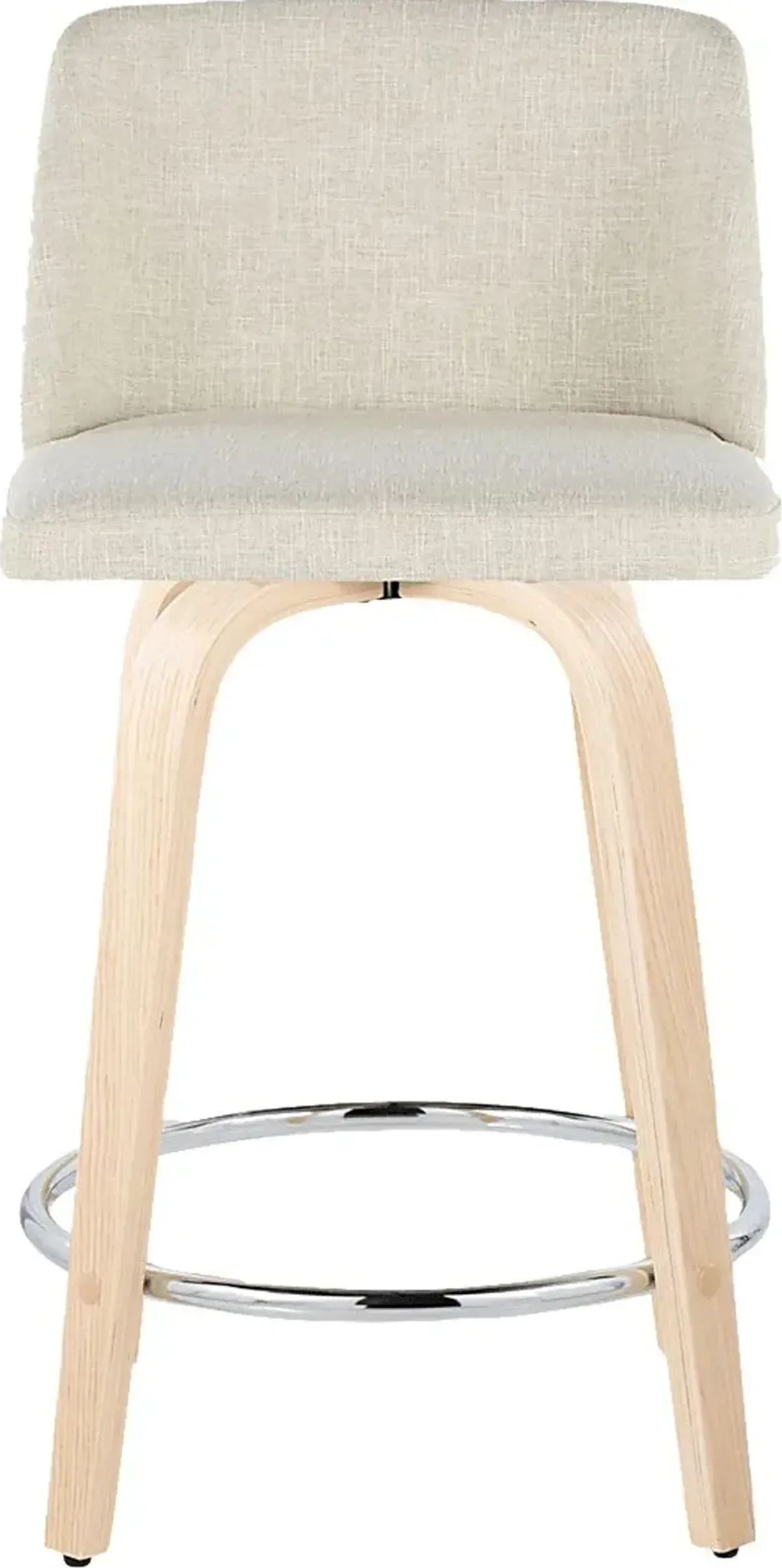 Wymering XVII Cream Swivel 24"" Counter Height Stool, Set of 2