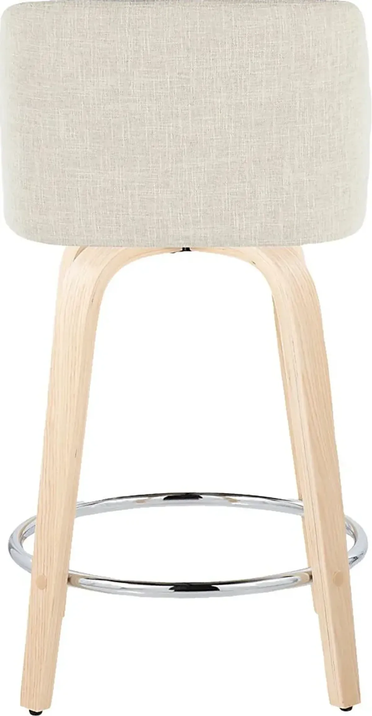 Wymering XVII Cream Swivel 24"" Counter Height Stool, Set of 2