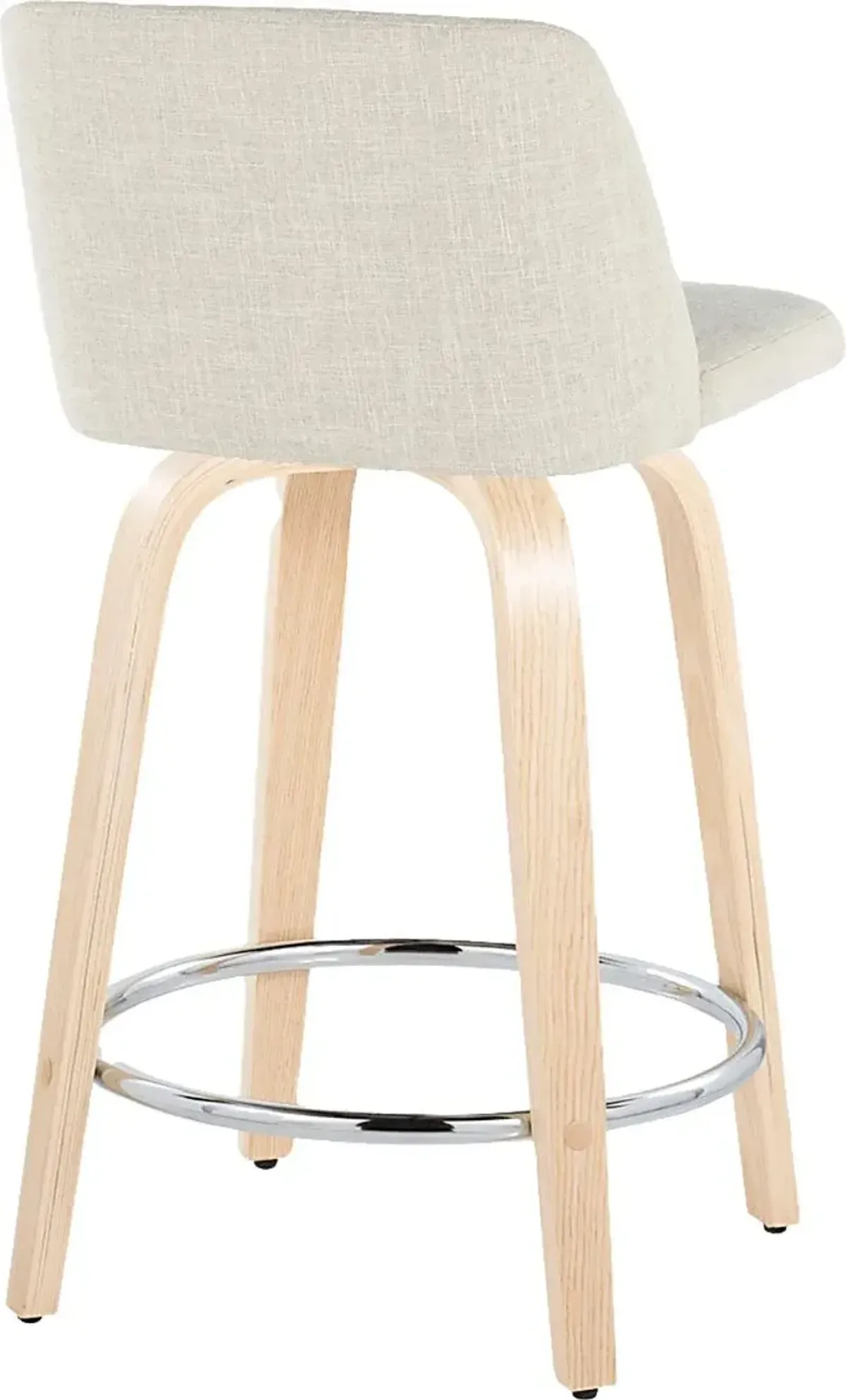 Wymering XVII Cream Swivel 24"" Counter Height Stool, Set of 2