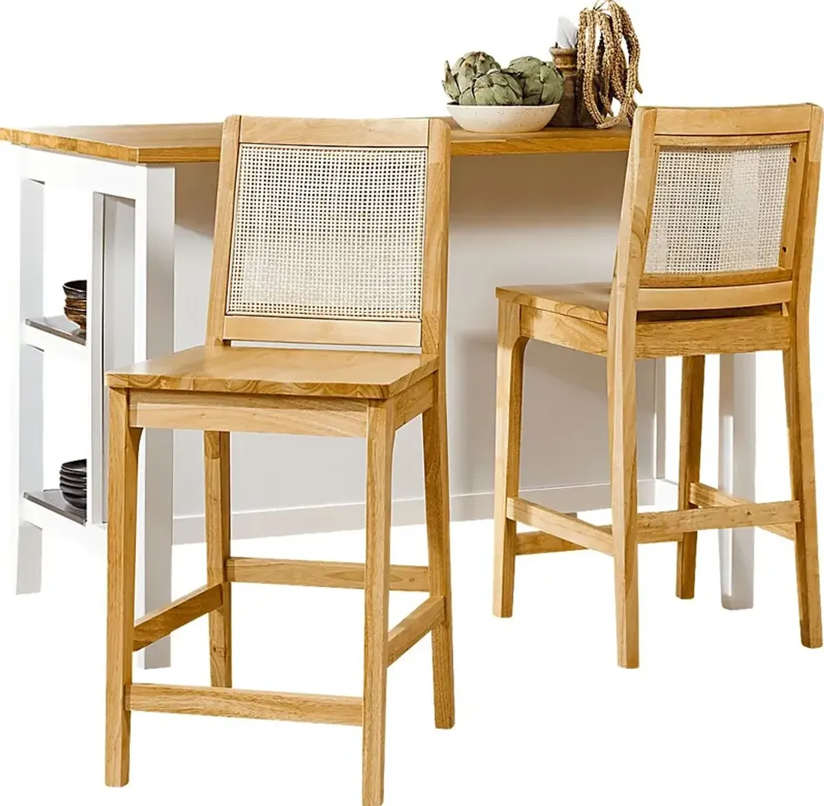 Annerly Natural Counter Height Stool, Set of 2