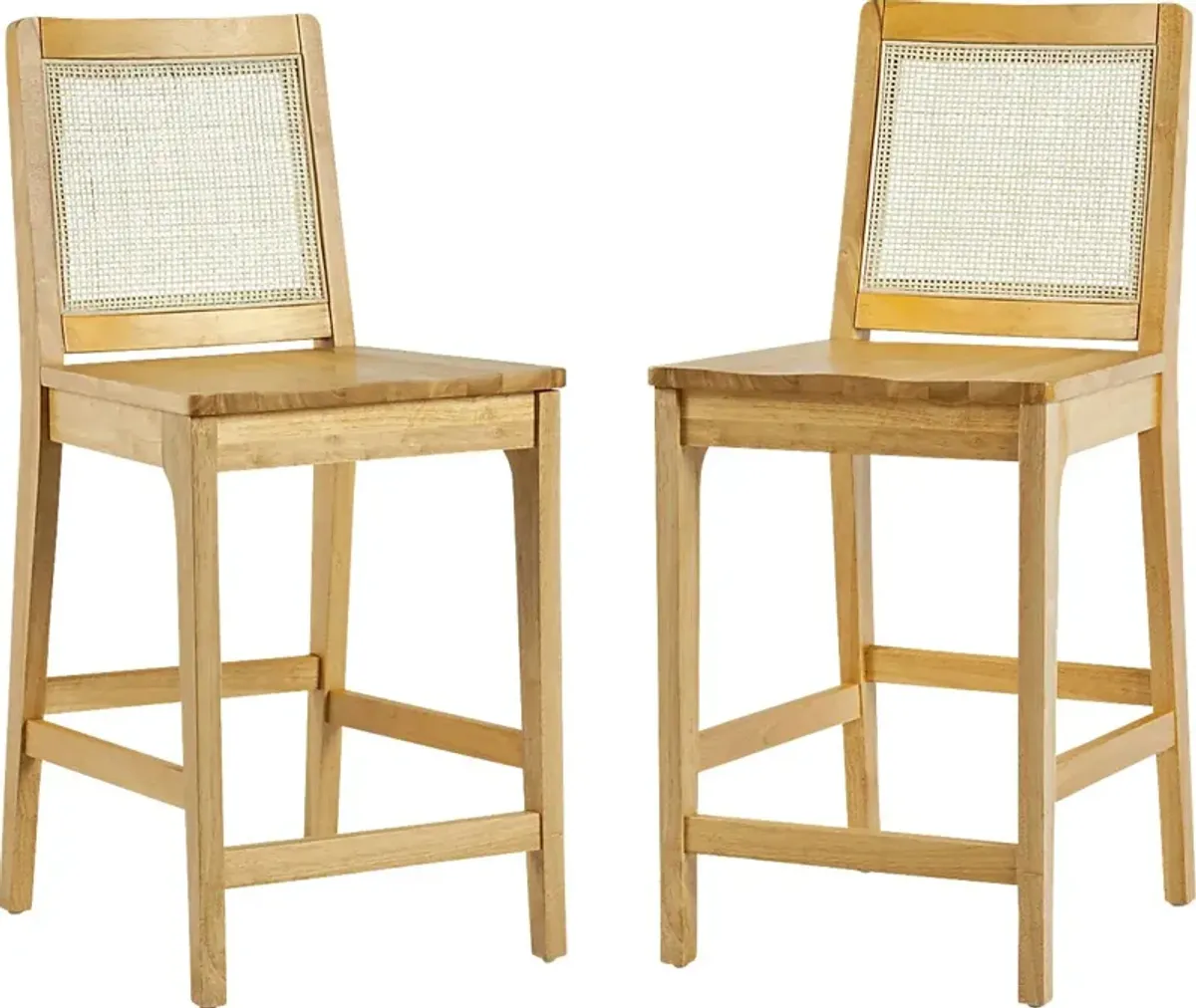 Annerly Natural Counter Height Stool, Set of 2