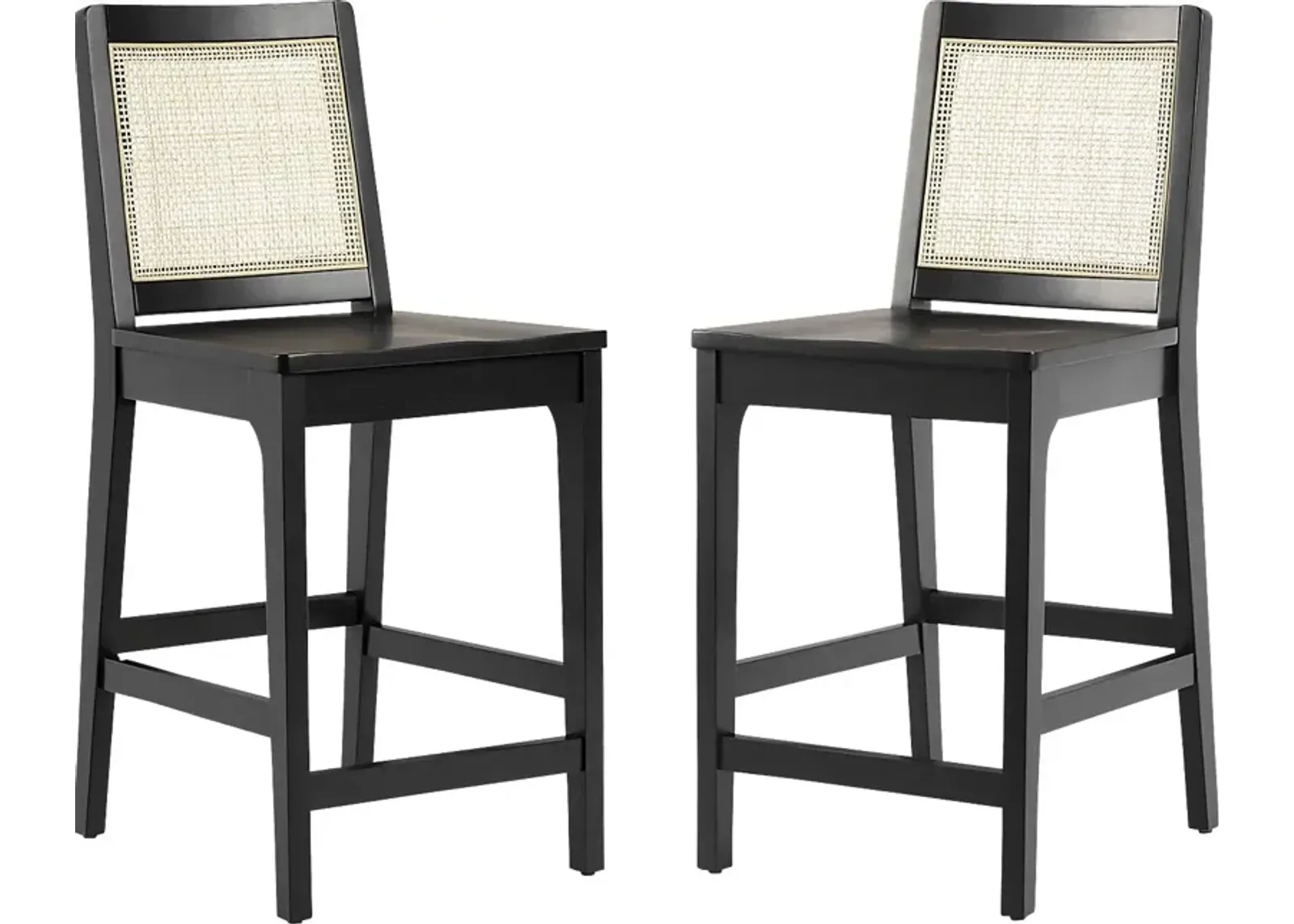 Annerly Black Counter Height Stool, Set of 2