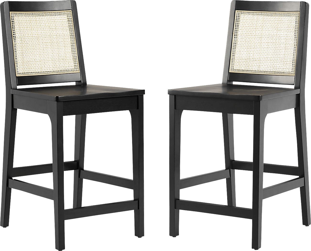 Annerly Black Counter Height Stool, Set of 2