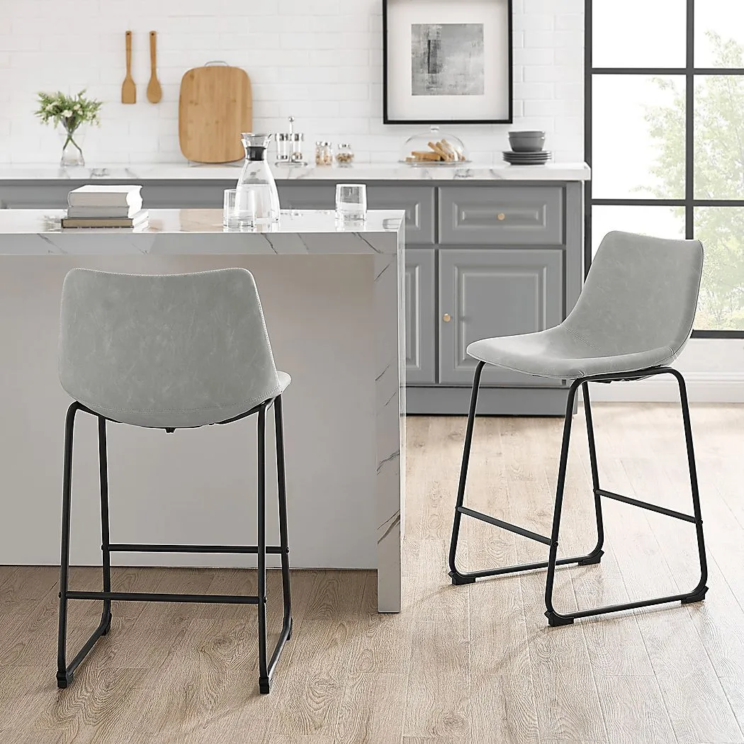 Badenoch Gray Counter Height Stool, Set of 2