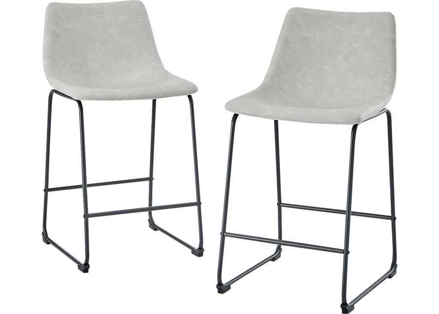 Badenoch Gray Counter Height Stool, Set of 2