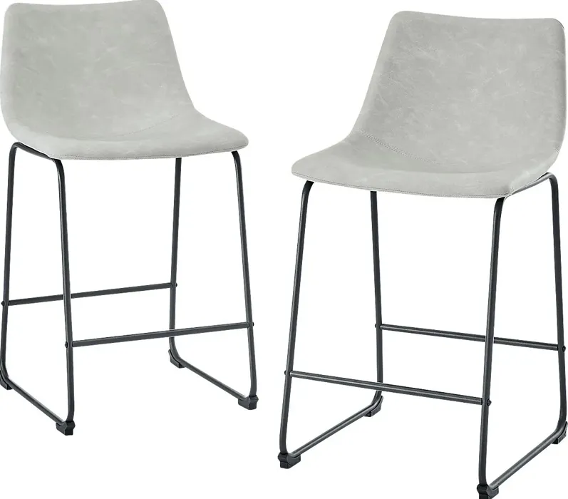 Badenoch Gray Counter Height Stool, Set of 2