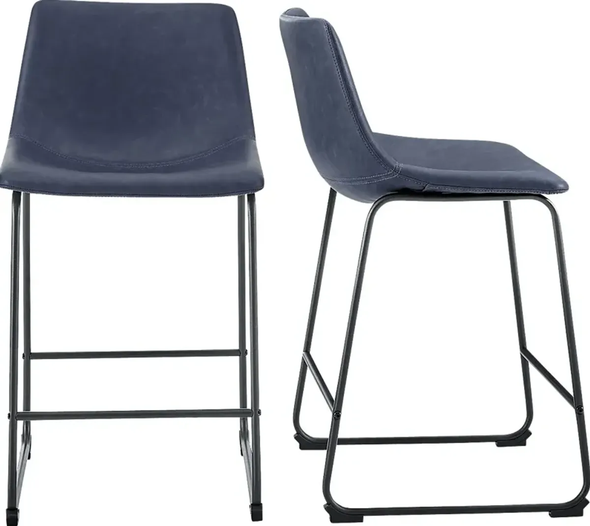 Badenoch Navy Counter Height Stool, Set of 2