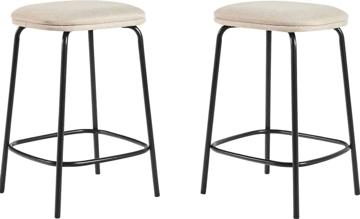 Brakenbury Ivory Counter Height Stool, Set of 2