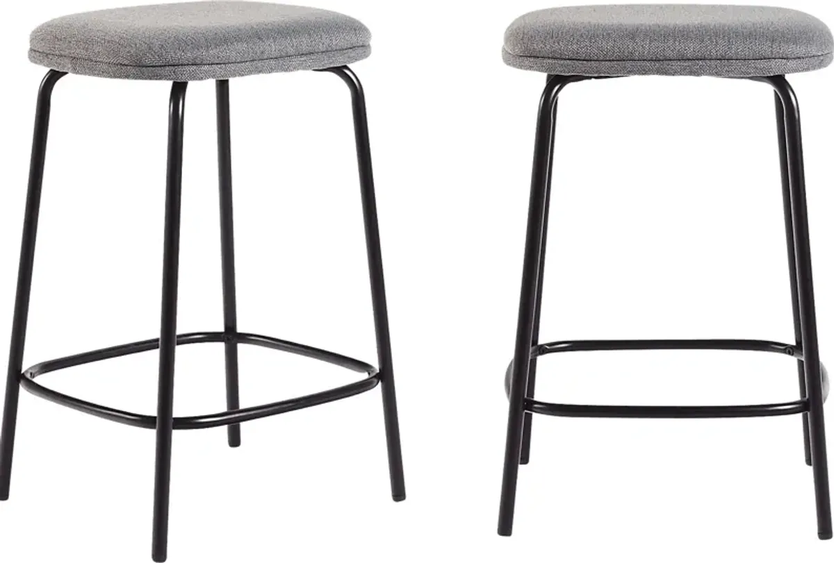 Brakenbury Charcoal Counter Height Stool, Set of 2