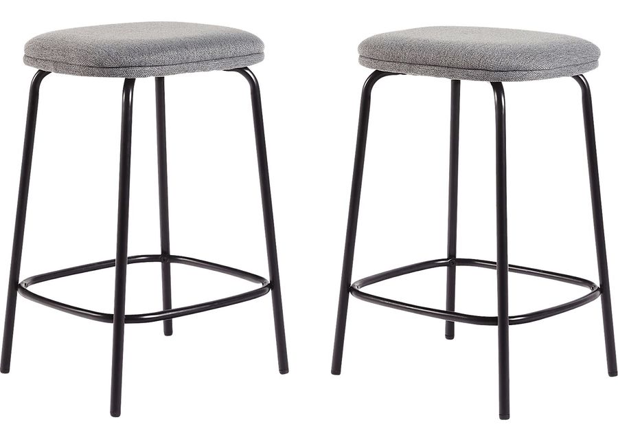 Brakenbury Charcoal Counter Height Stool, Set of 2