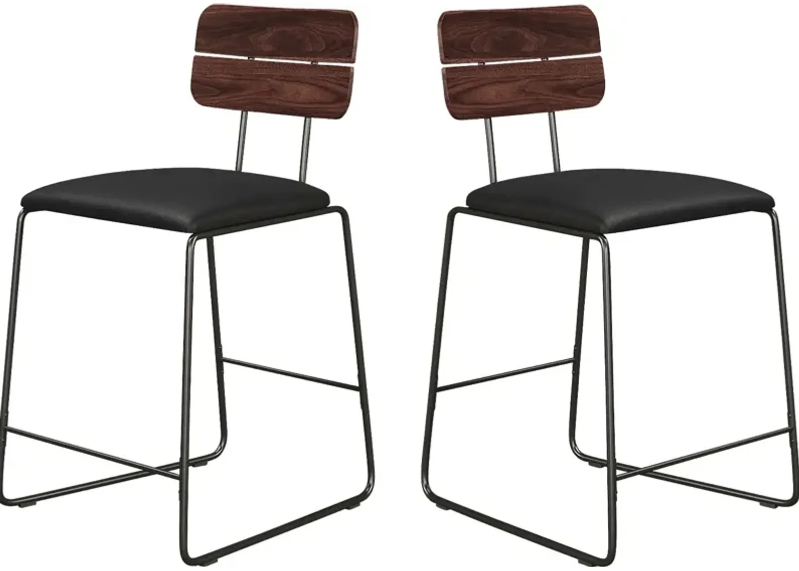 Brooklain Black Counter Height Stool, Set of 2