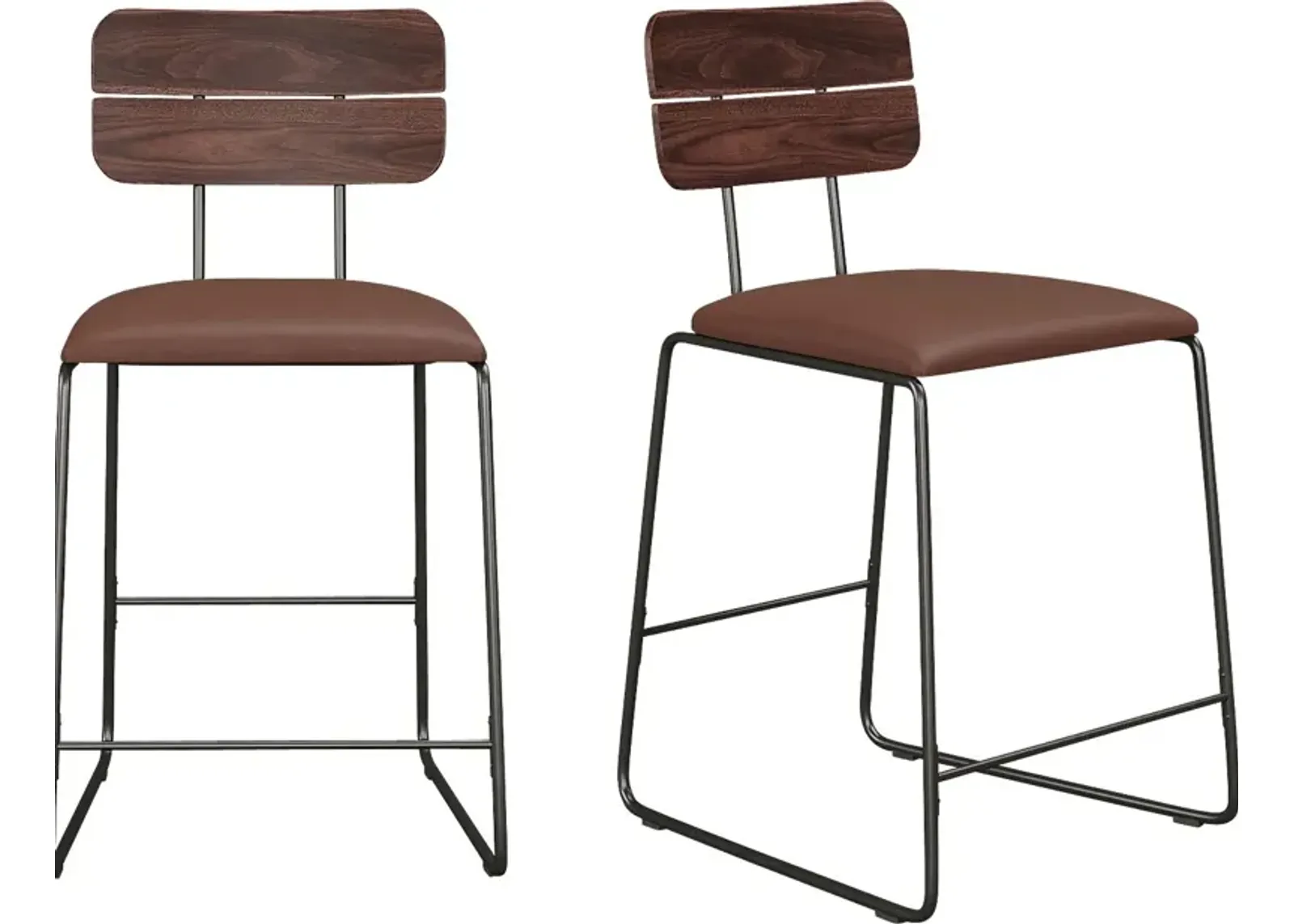 Brooklain Brown Counter Height Stool, Set of 2