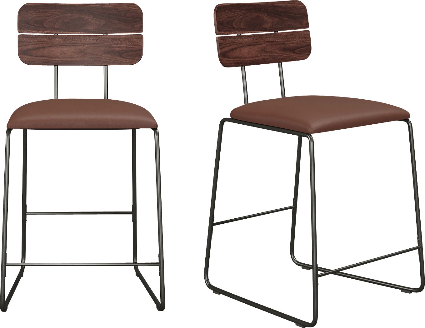 Brooklain Brown Counter Height Stool, Set of 2