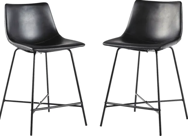 Cassamia Black Barstool, Set of 2