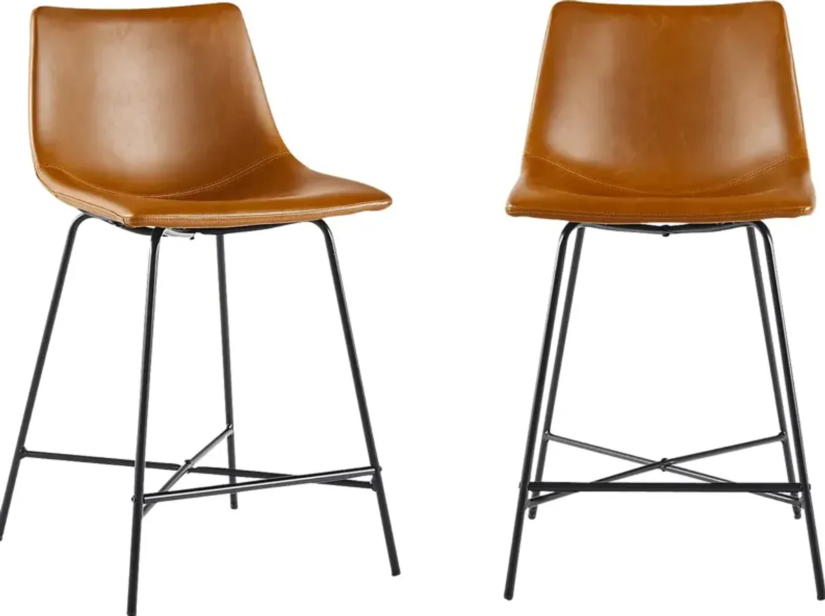 Cassamia Brown Barstool, Set of 2