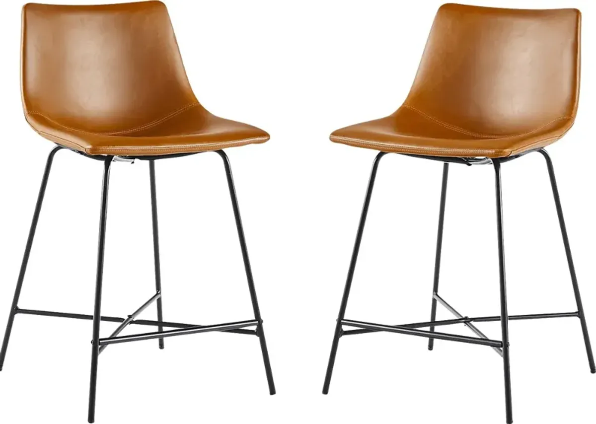 Cassamia Brown Barstool, Set of 2