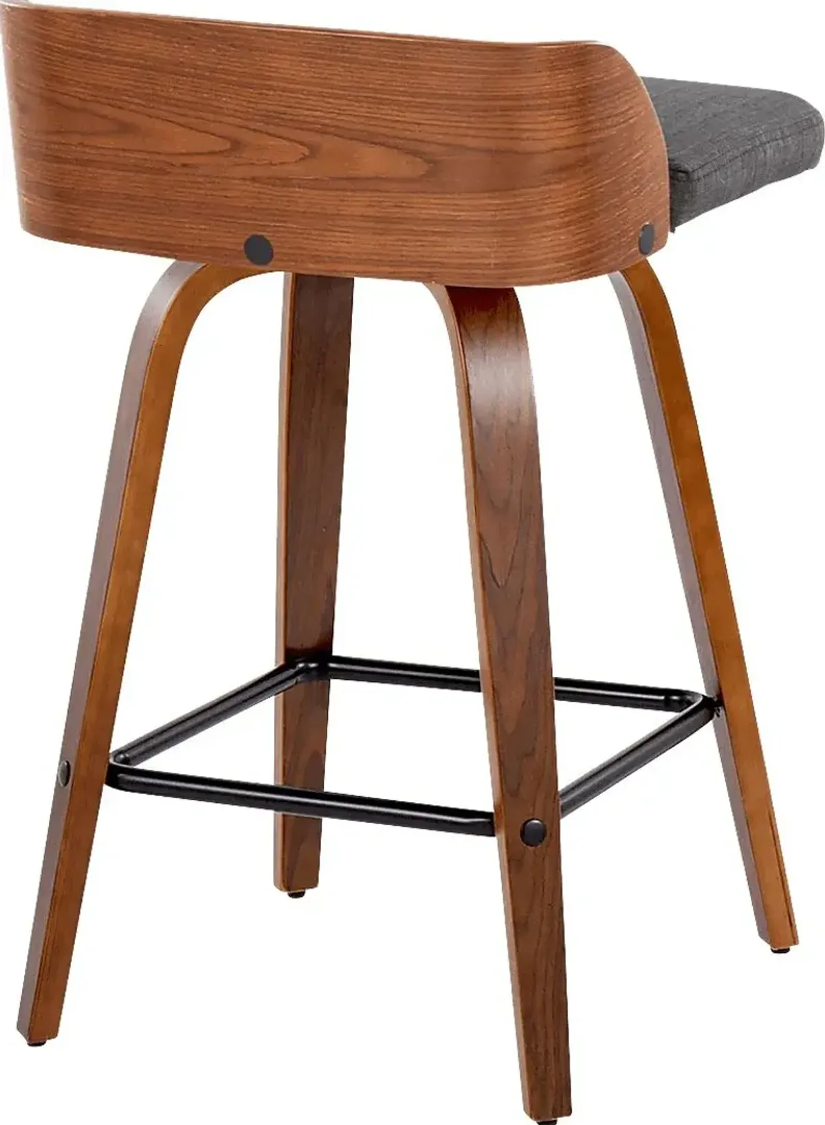 Wetherburn I Charcoal Swivel Counter Height Stool, Set of 2