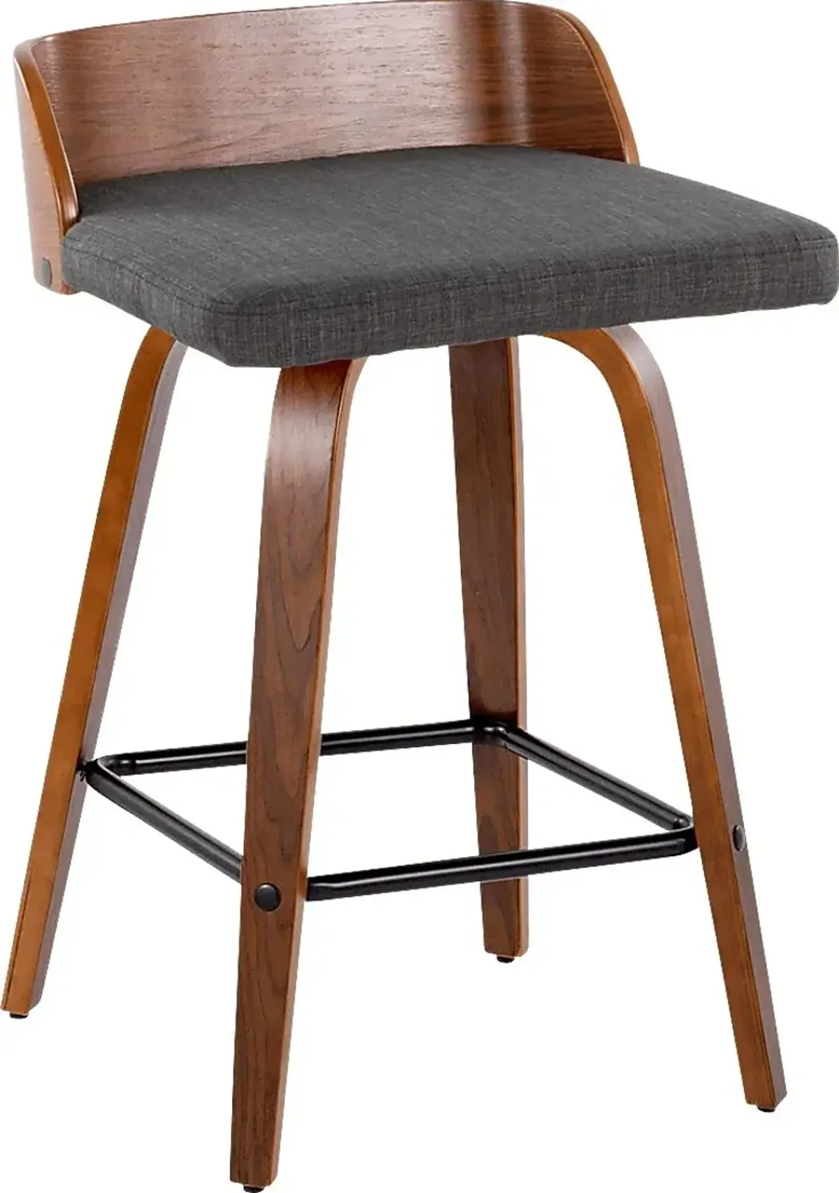 Wetherburn I Charcoal Swivel Counter Height Stool, Set of 2