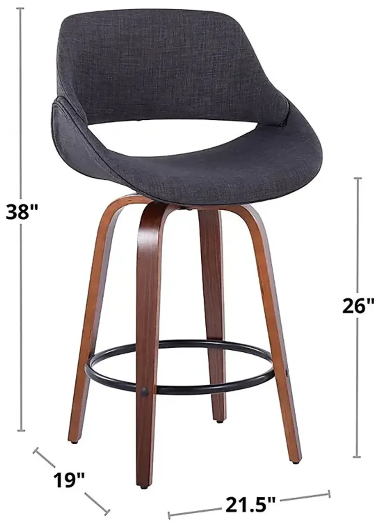 Westnedge Blue Swivel Counter Height Stool, Set of 2