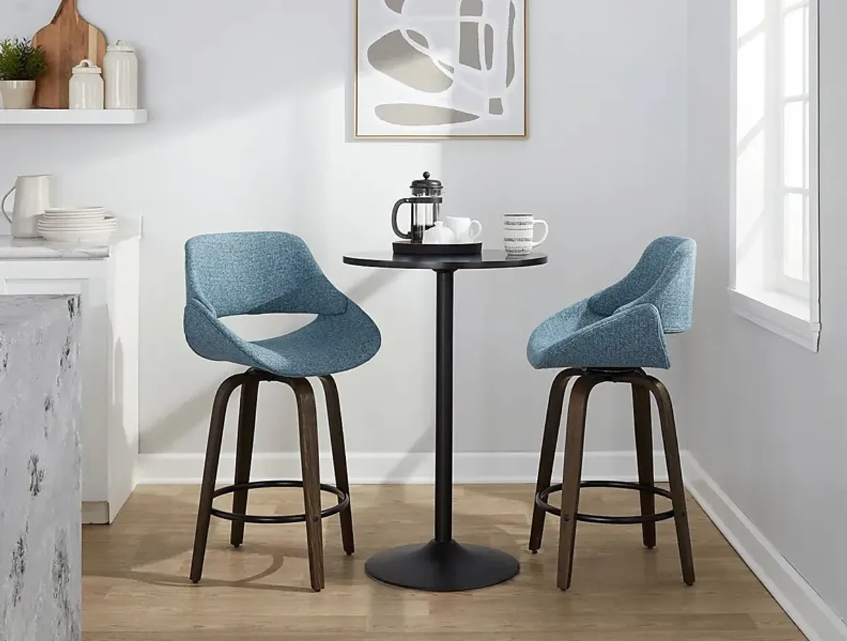 Westnedge Blue Swivel Counter Height Stool, Set of 2