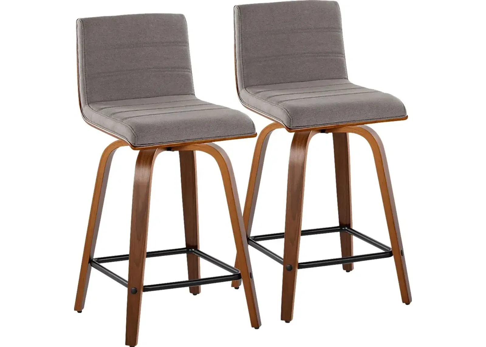 Sturfield II Gray Swivel Counter Height Stool, Set of 2