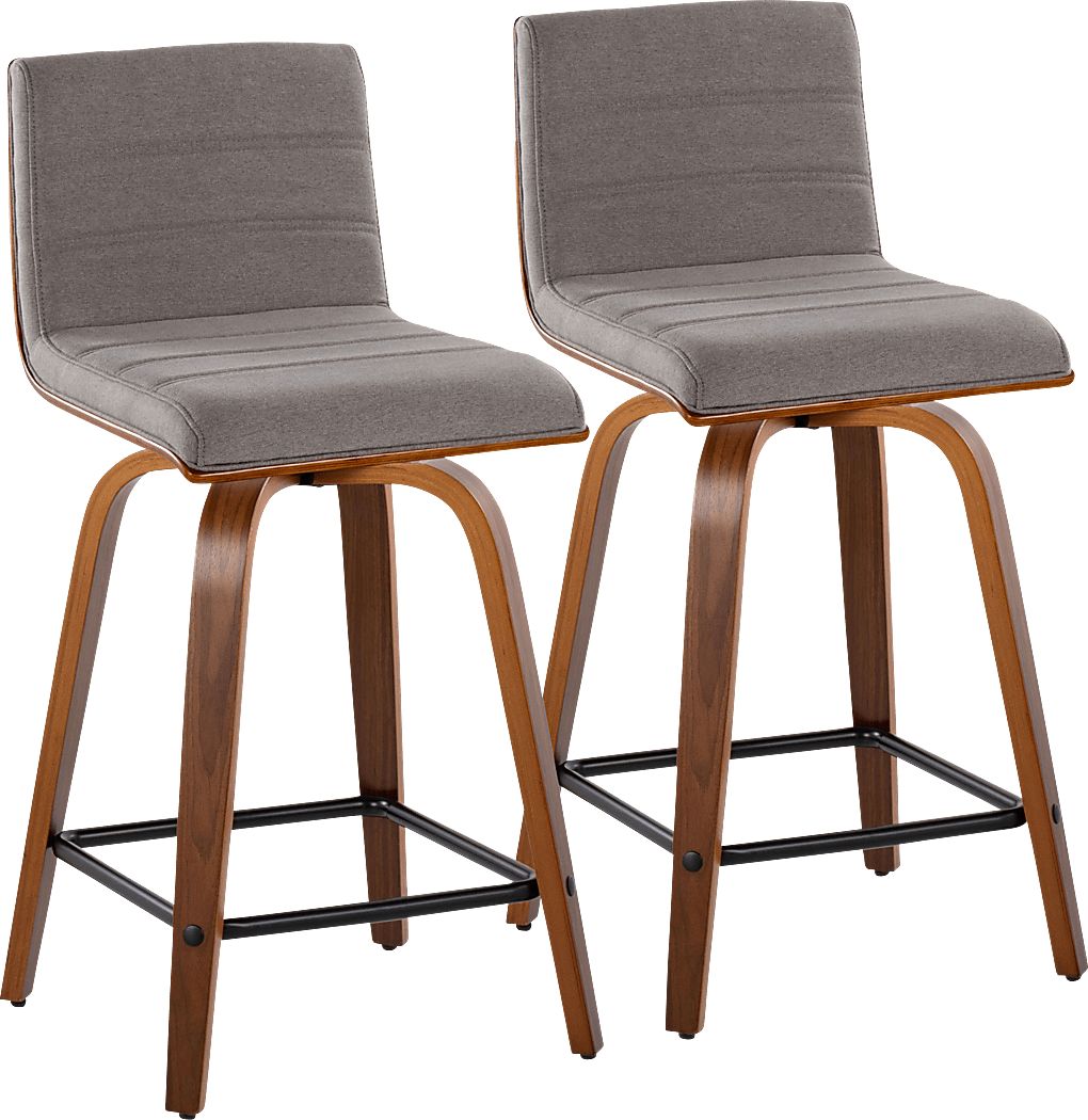 Sturfield II Gray Swivel Counter Height Stool, Set of 2