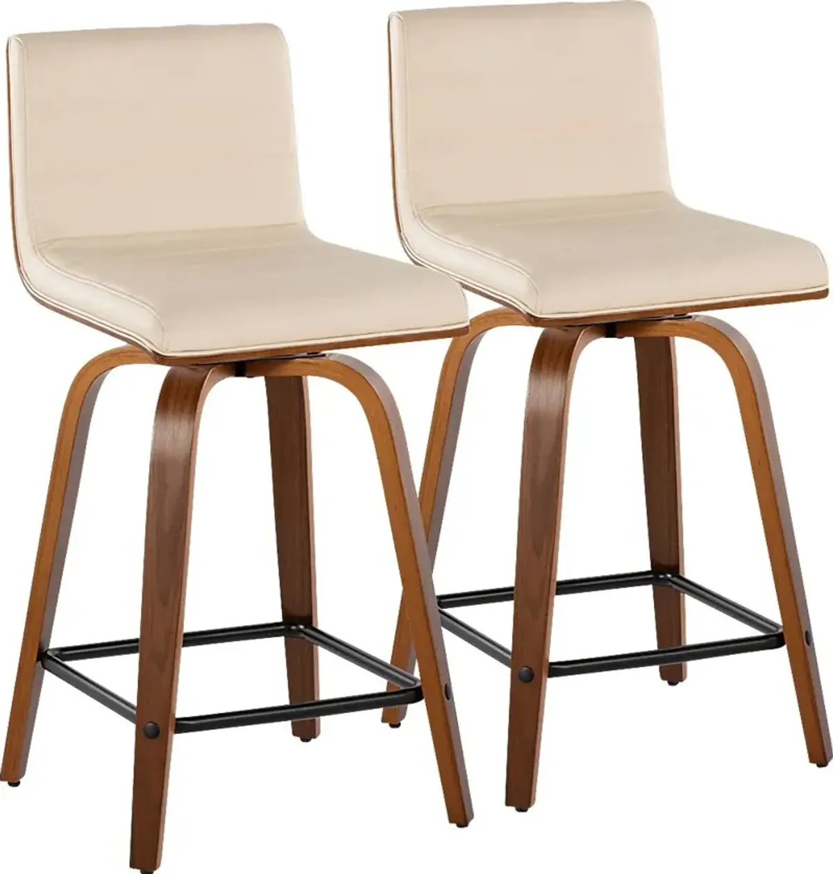 Sturfield II Cream Swivel Counter Height Stool, Set of 2