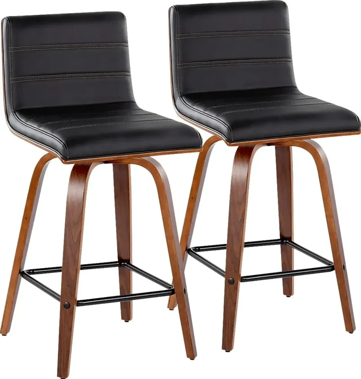 Sturfield III Black Swivel Counter Height Stool, Set of 2