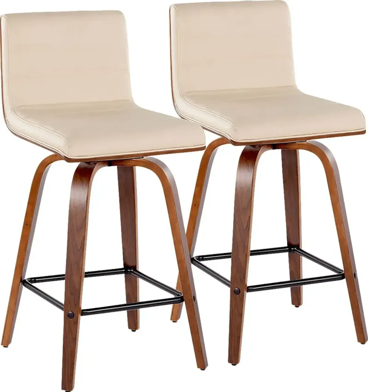 Sturfield III Cream Swivel Counter Height Stool, Set of 2