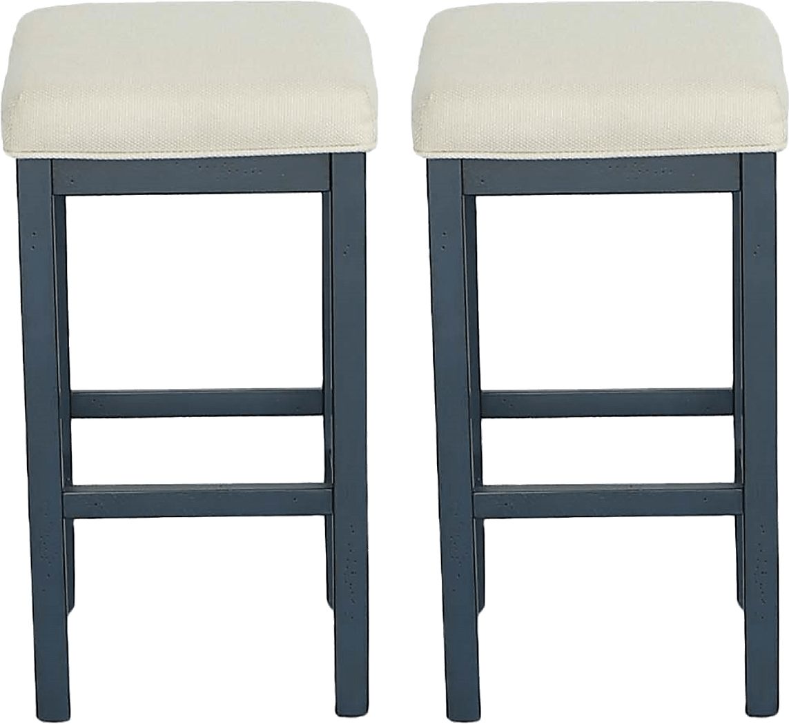 Macsvega Blue Counter Stool, Set of 2