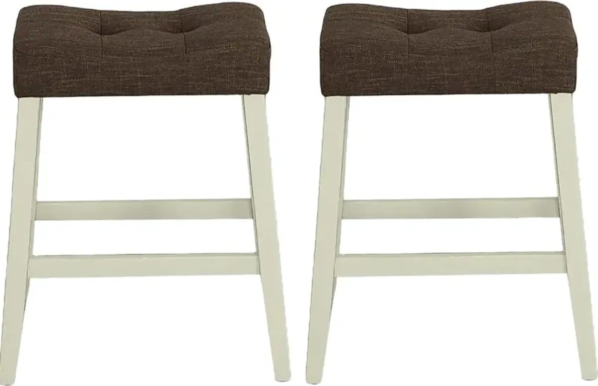 Newtowne Off-White Counter Stool, Set of 2