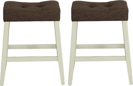 Newtowne Off-White Counter Stool, Set of 2