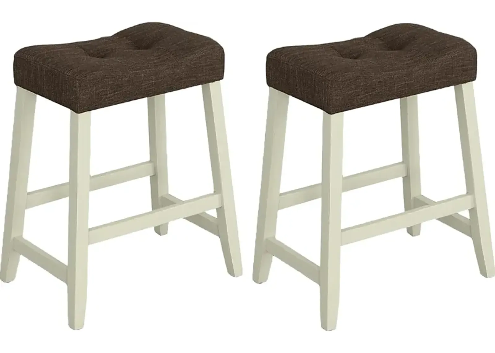 Newtowne Off-White Counter Stool, Set of 2