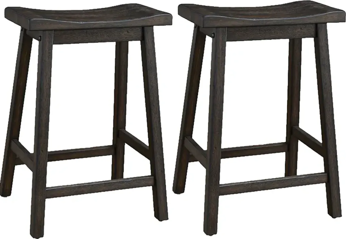 Silassie Brown Counter Stool, Set of 2