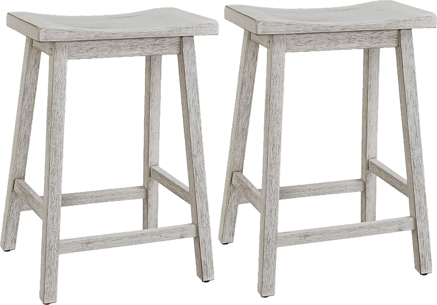 Silassie White Counter Stool, Set of 2